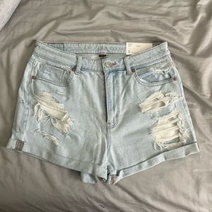 American Eagle Size 10 High-Rise Denim Shorts